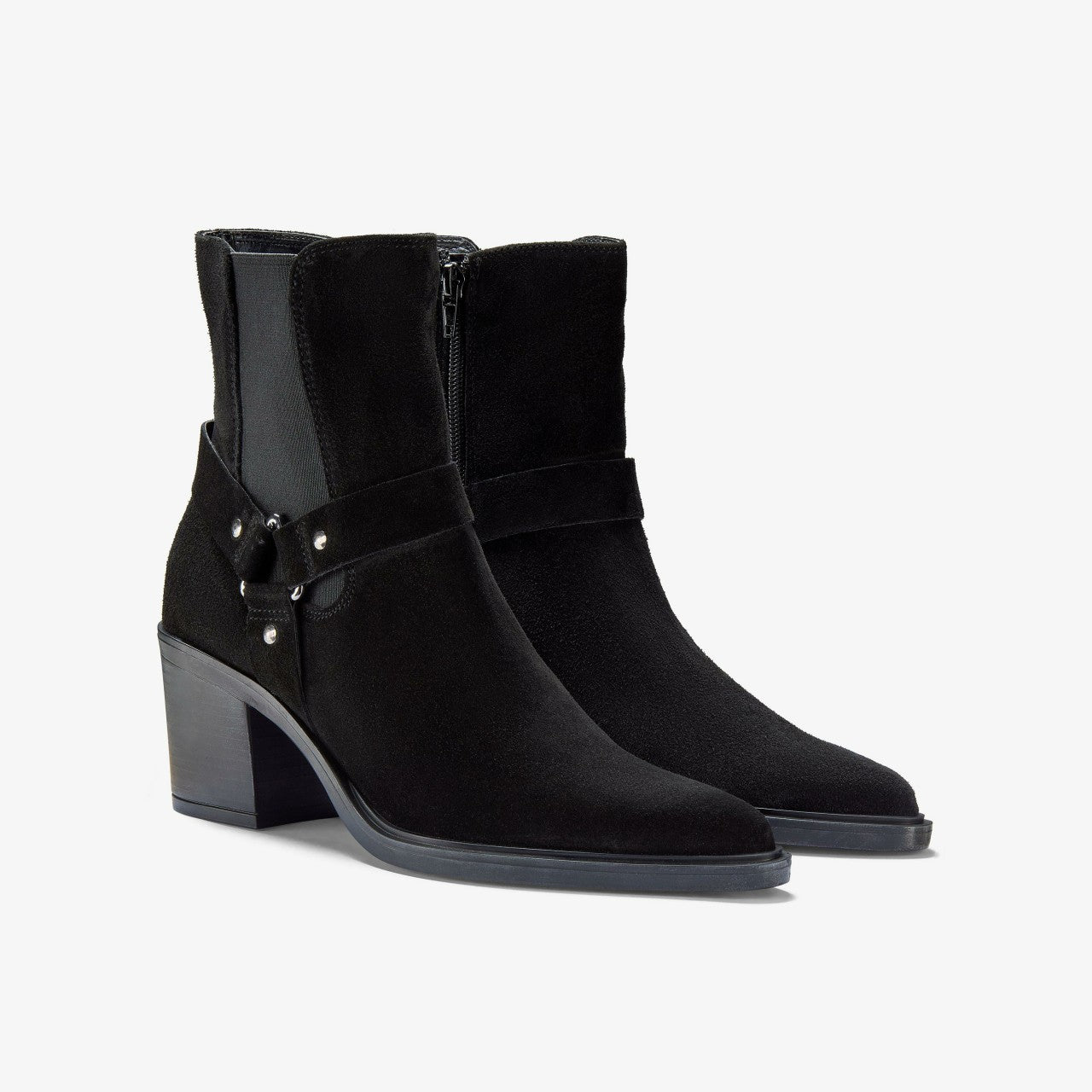 Women Jesse Buckle Black Suede