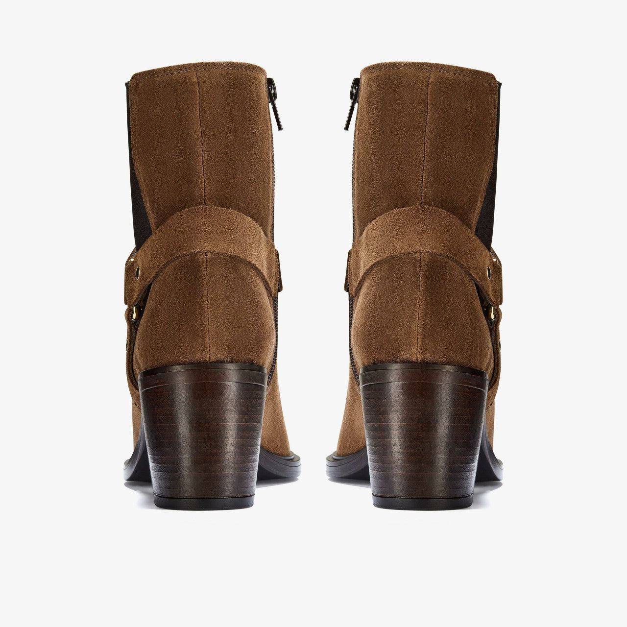 Women Jesse Buckle Dark Tan Suede
