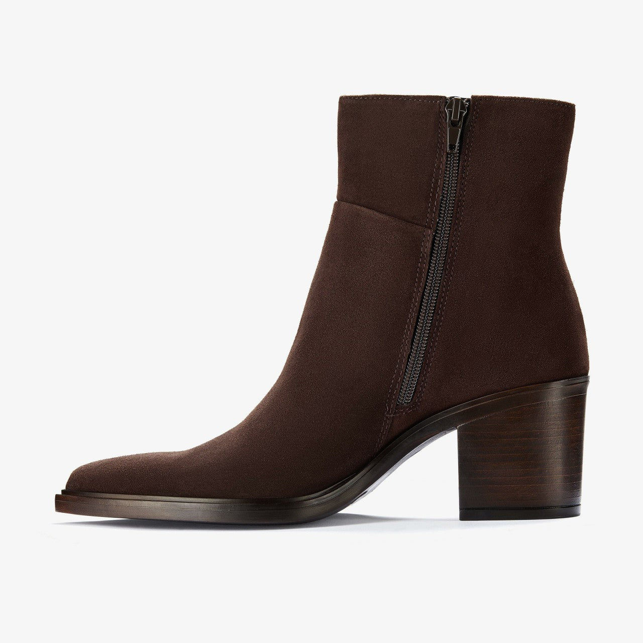 Women Jesse Zip Dark Brown Suede