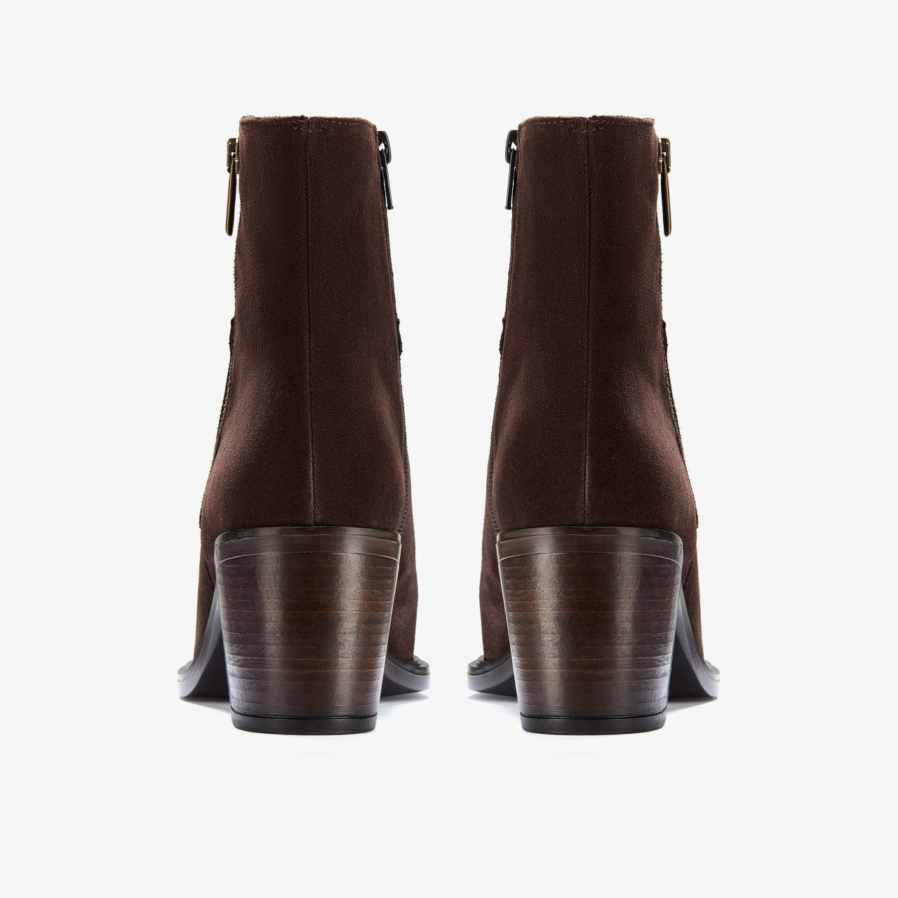 Women Jesse Zip Dark Brown Suede
