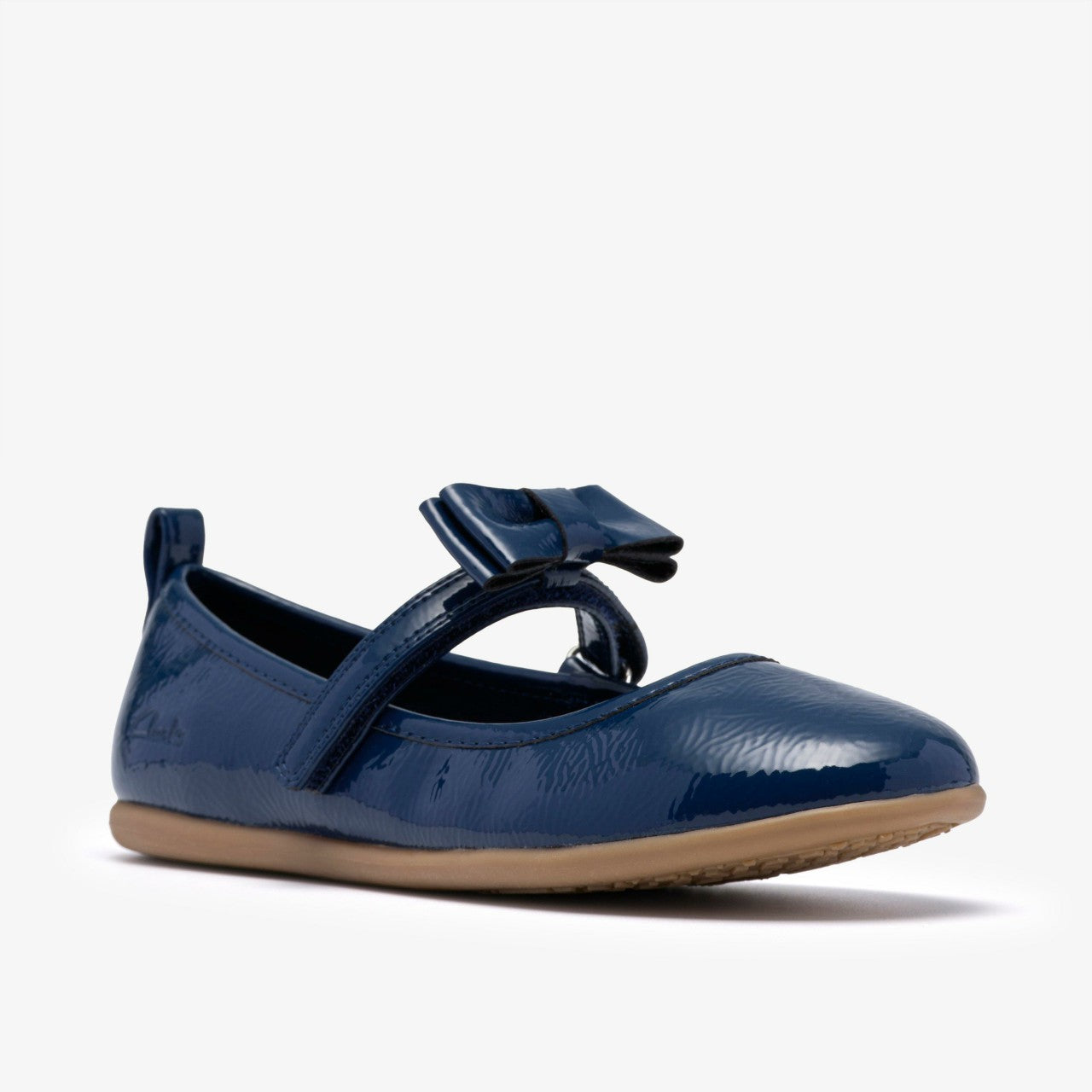 Kids Charm Bow Kid Navy Patent