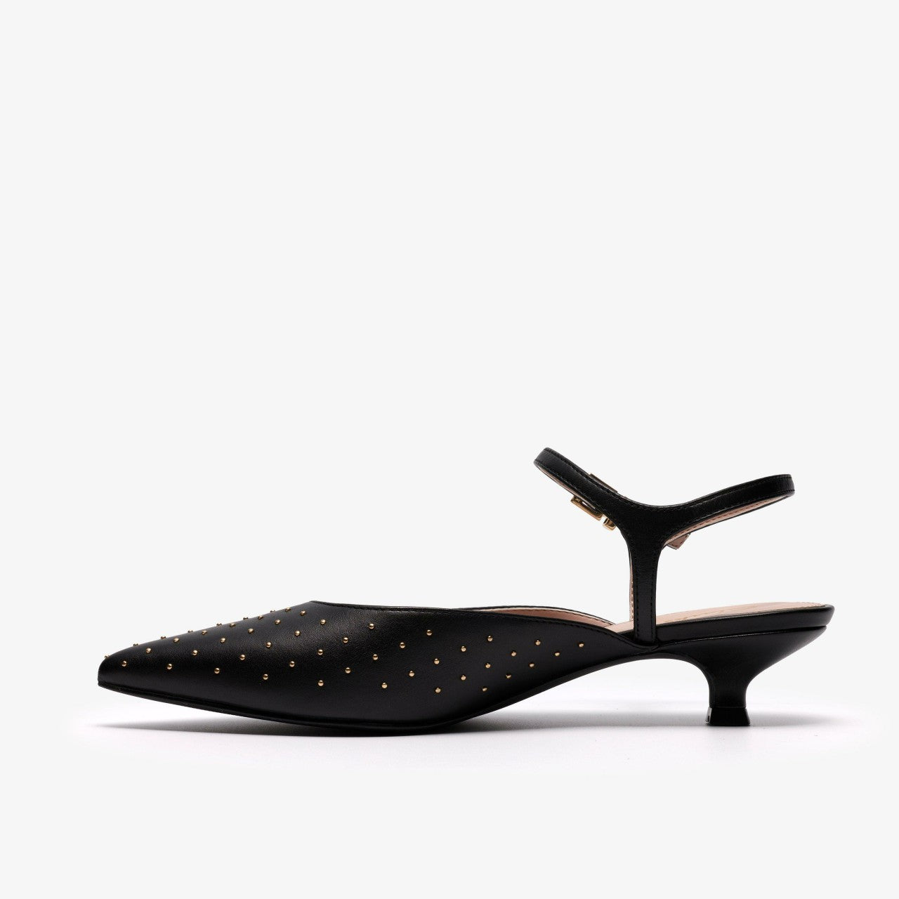 Women Pisa Stud Black Leather