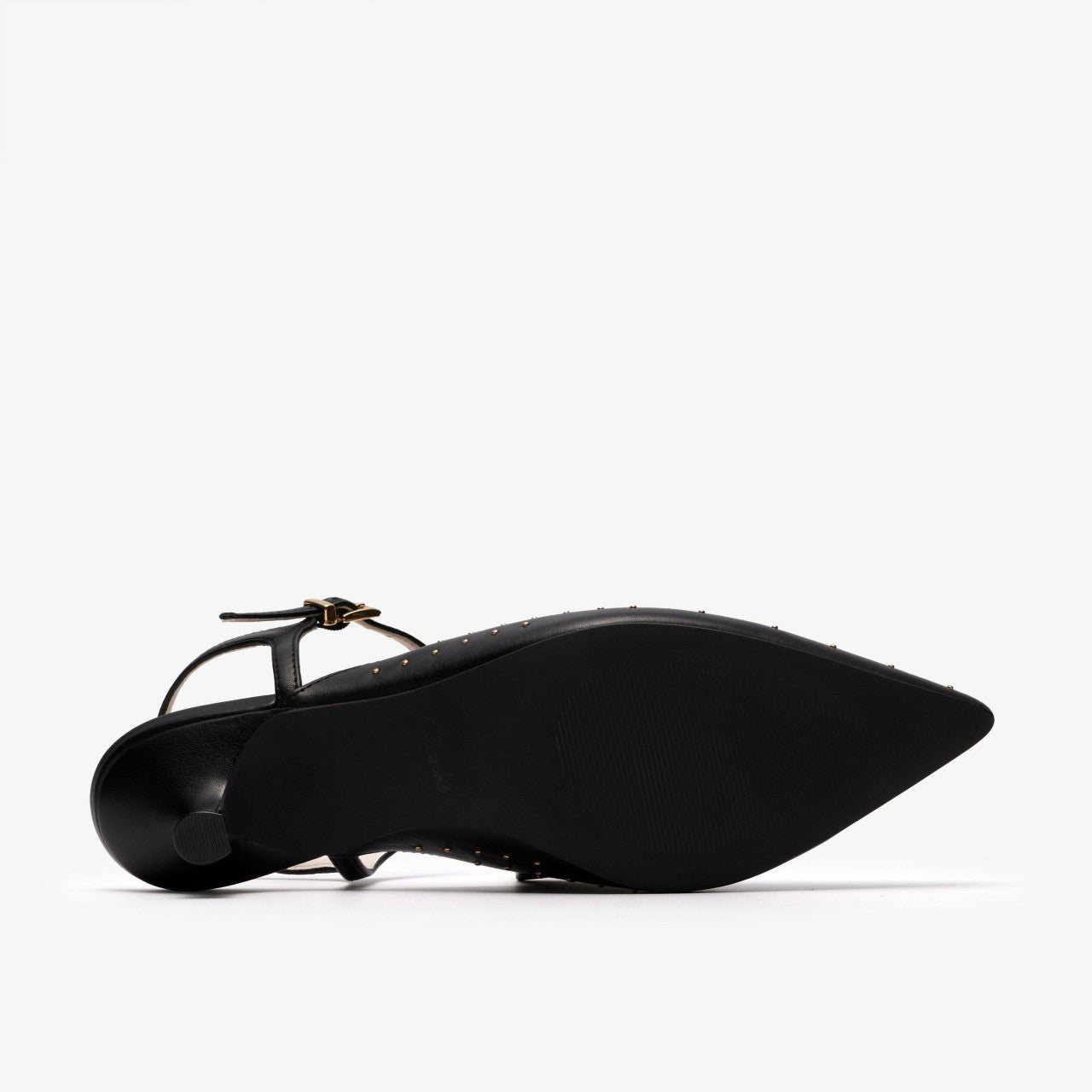 Women Pisa Stud Black Leather