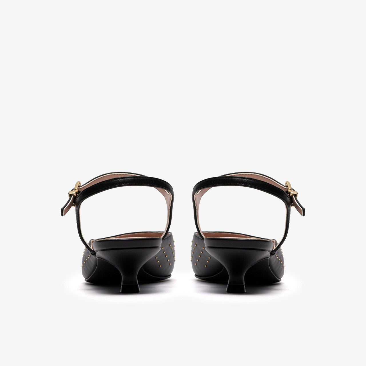 Women Pisa Stud Black Leather