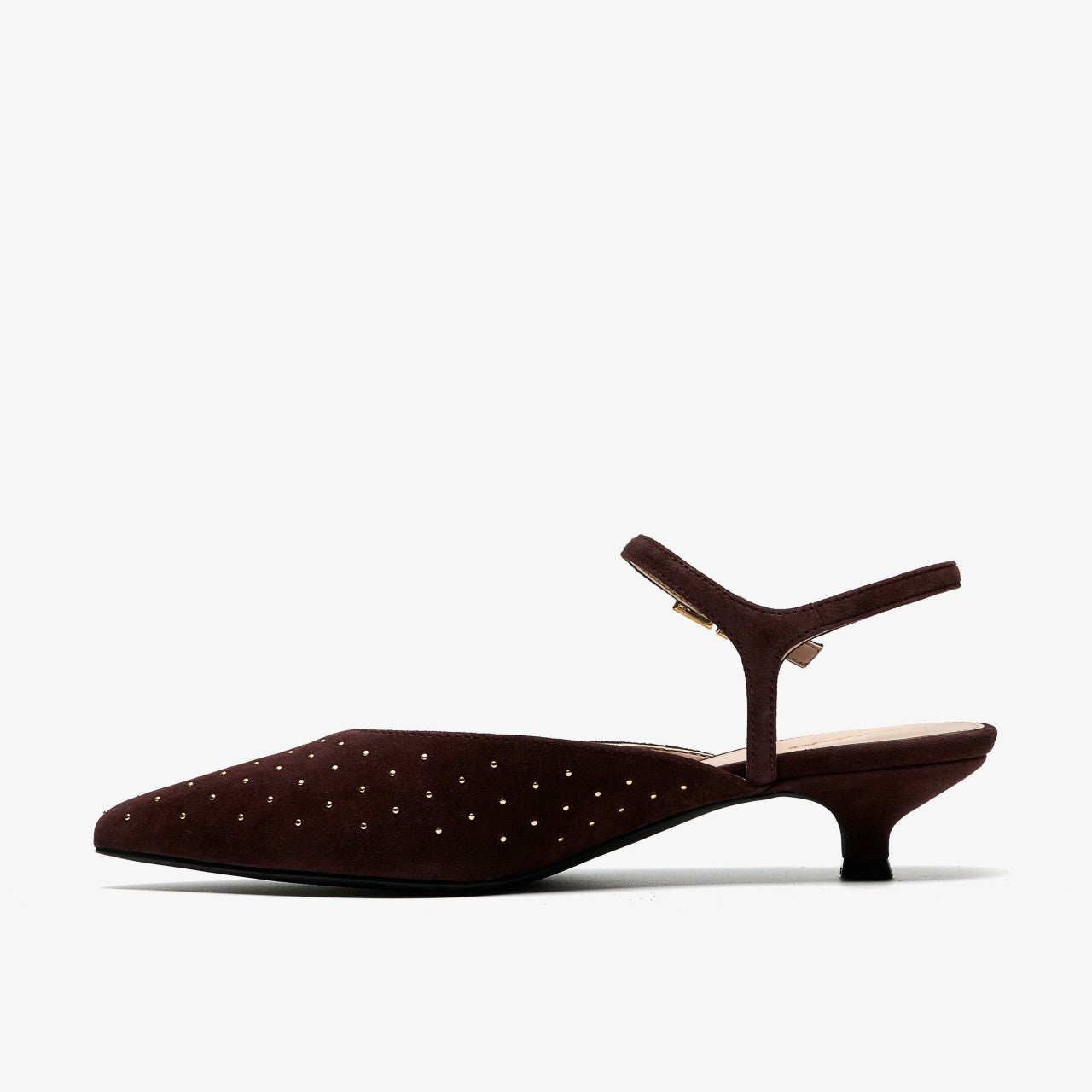 Women Pisa Stud Brown Suede
