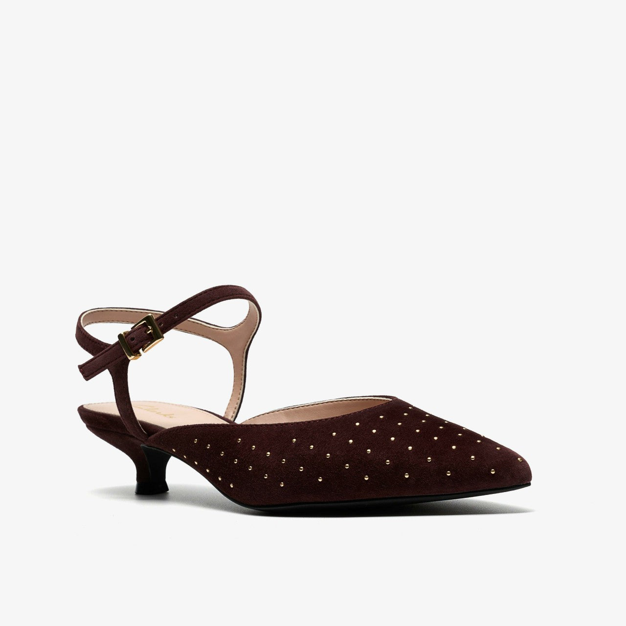 Women Pisa Stud Brown Suede