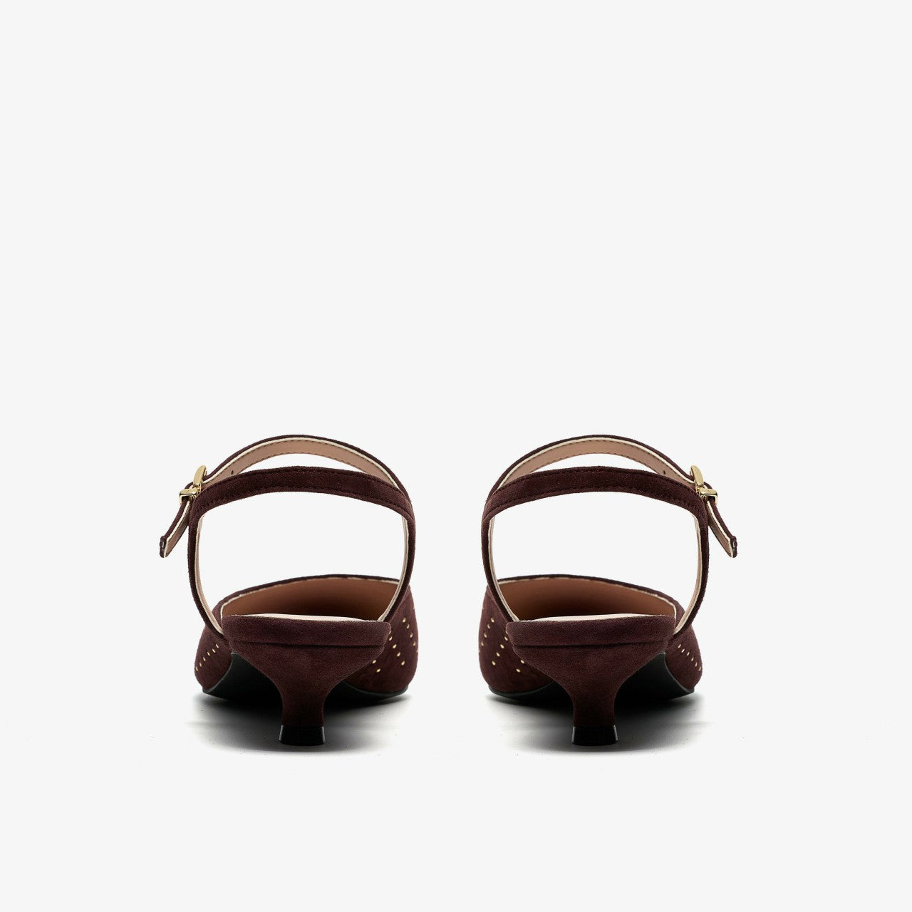 Women Pisa Stud Brown Suede