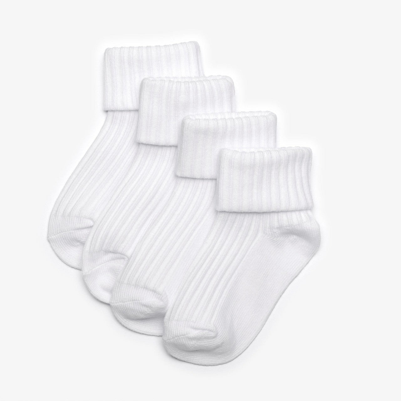 Kids White Socks 4 Pack 6-12 Months White