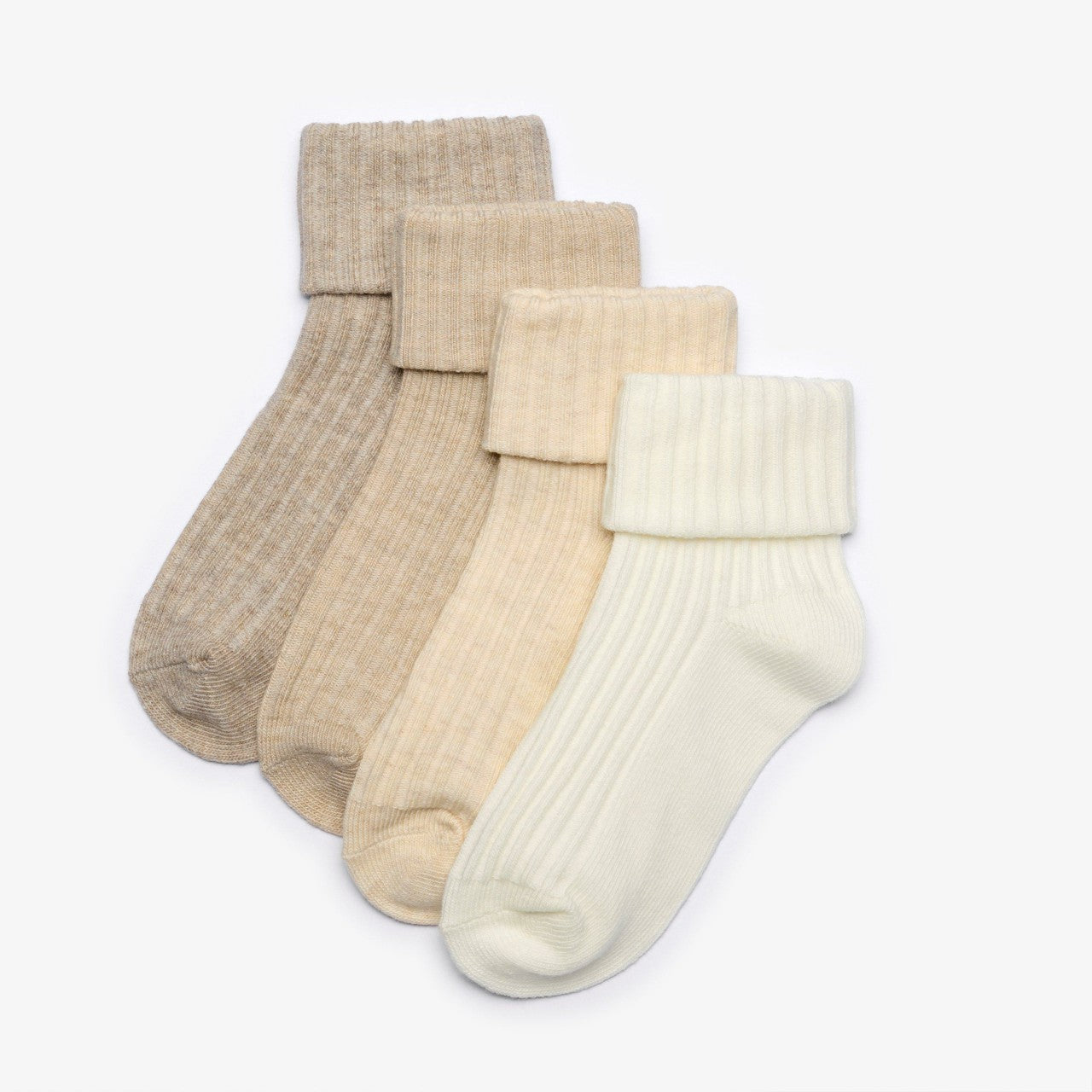 Kids Socks 4 Pack Multicolour 1-2 Years Beige Combination