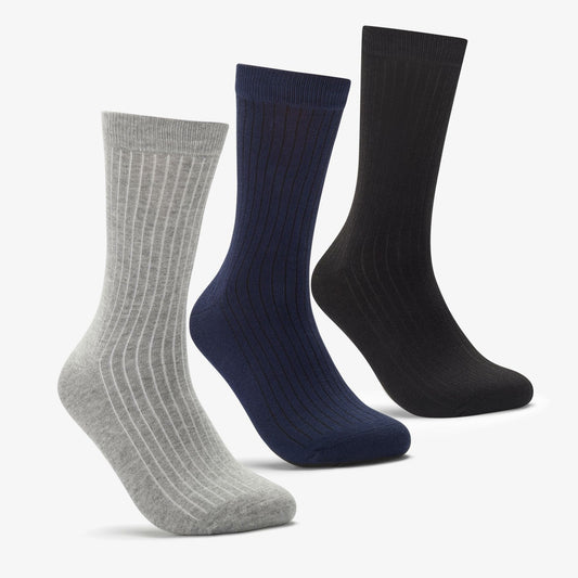 Men Socks 3 Pack Size 6-11 Mutlicolour Black Multicolour
