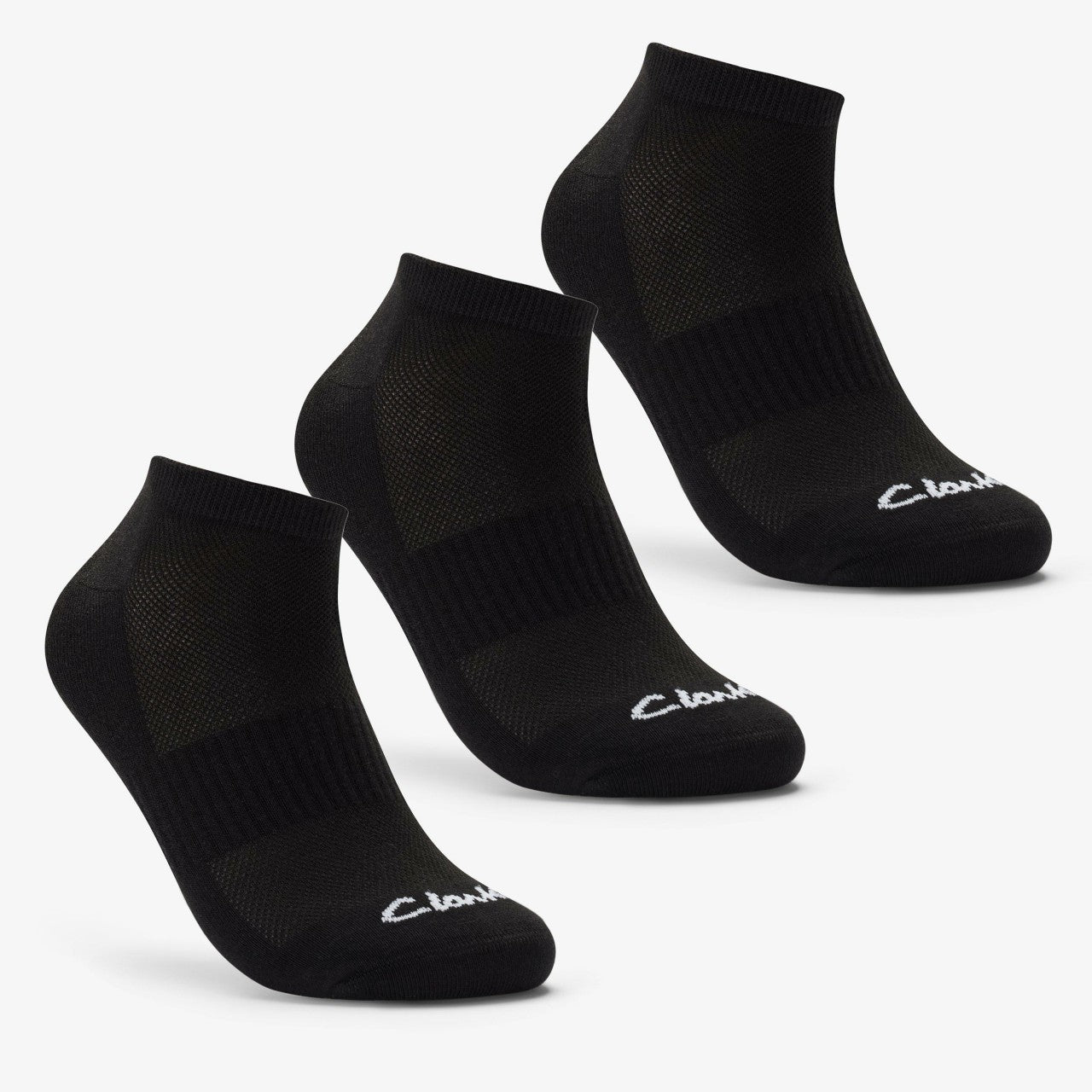Men Ankle Socks 3 Pack Size 6-11 Black Black