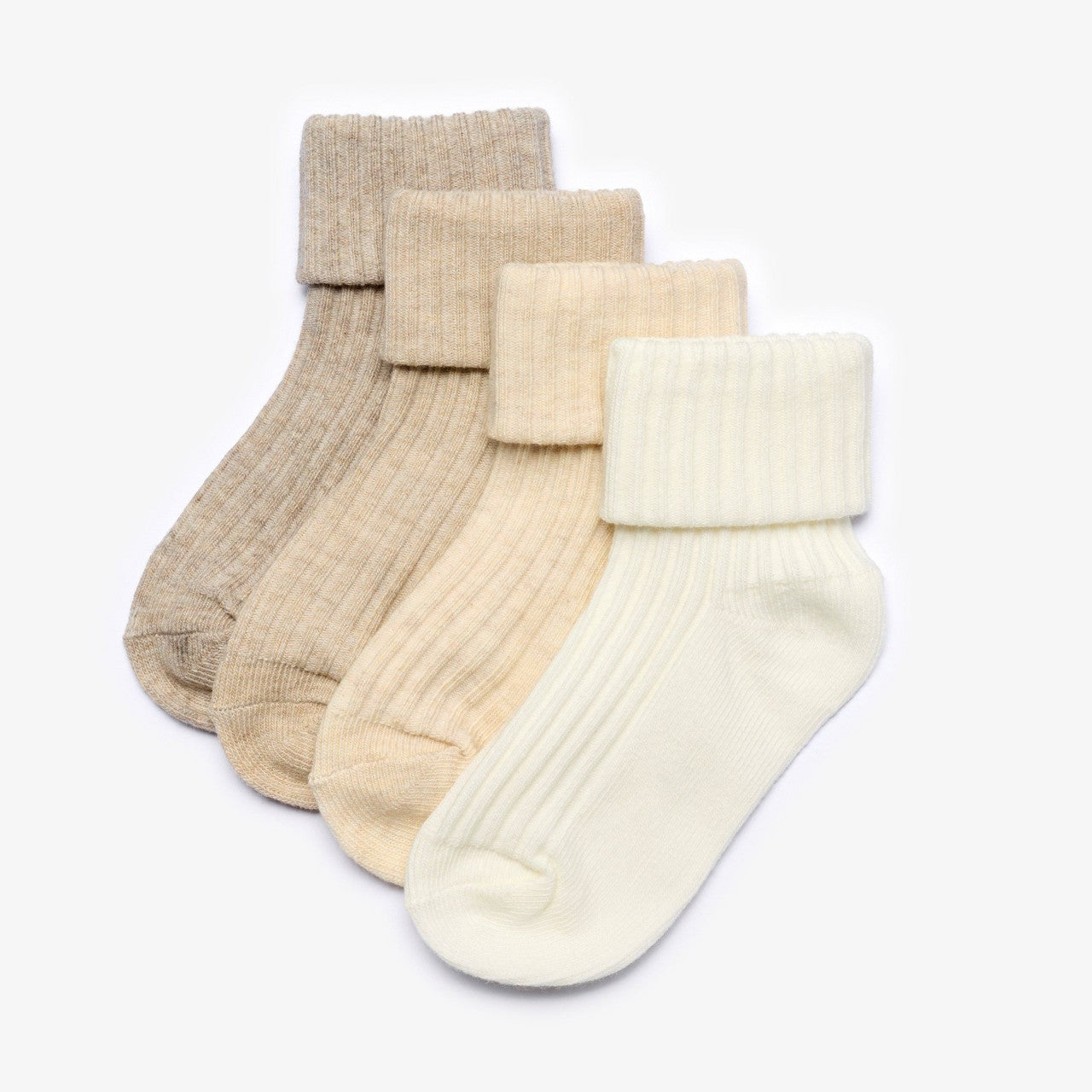 Kids Beige Socks 4 Pack 6-12 months Beige Combination