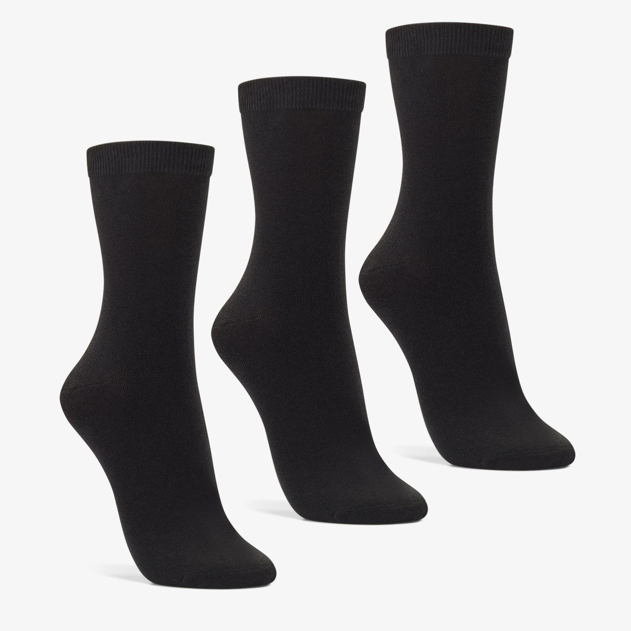 Women 3 Pack Socks Size 2-8 Black Black