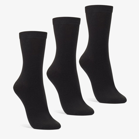 Women 3 Pack Socks Size 2-8 Black Black