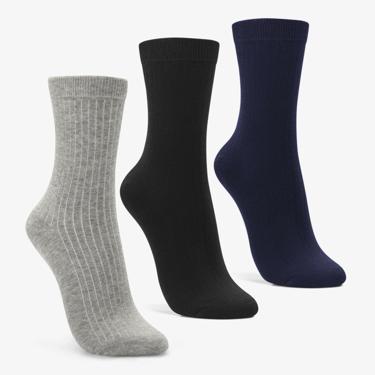 Women Socks 3 Pack Size 2-8 Mutlicolour Black Multicolour