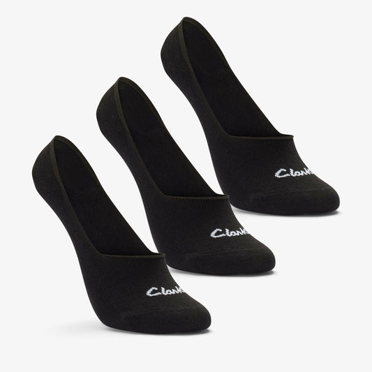 Women Sock Liners 3 Pack Size 2-8 Black Black