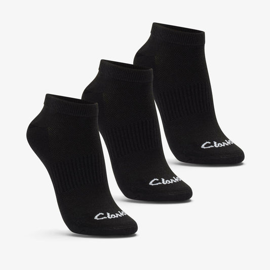 Women Ankle Socks 3 Pack Size 2-8 Black Black